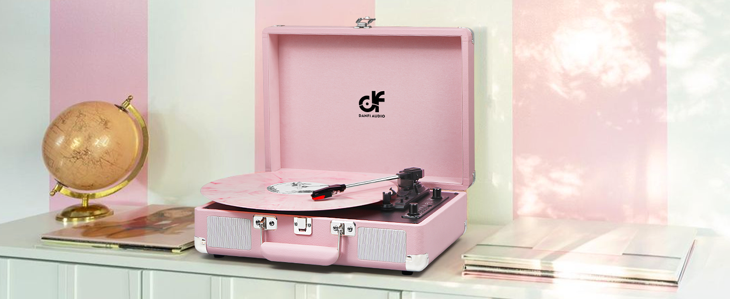 pink record player
