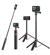 UURig Telescopic Selfie Stick Long with Tripod, Waterproof Hand Grip, for Insta360X5/X4, GoPro He...