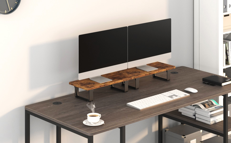 dual monitor riser