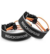 ROCKBROS Bike Pants Strap Cycling Reflective Ankle Bands Adjustable Pant Leg Straps for Biking Cu...