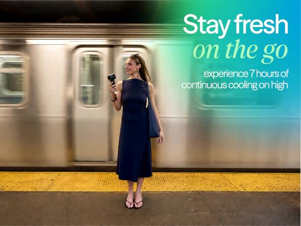 stay fresh on the go, experience 7 hours of continuous cooling on high