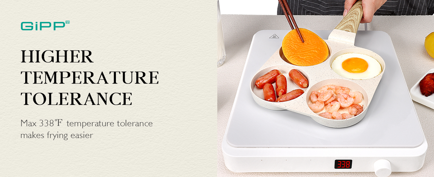 Egg Pan Omelette Pans 4 Cup Nonstick Granite Omelette Non Stick Skillet Pancake Induction Cookware