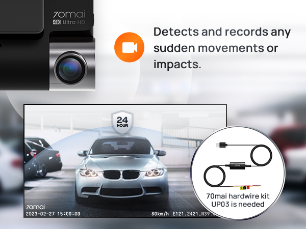 Built-in G-sensor detects and records any sudden movements or impacts