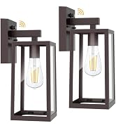 SHINE HAI Dusk to Dawn Outdoor Wall Lantern, Exterior Wall Sconce with E26 Base Socket, Anti-Rust...