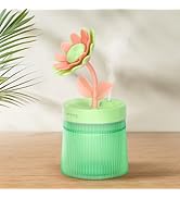 Cute Flower Mini Humidifier, 260ml Sunflower Desktop Humidifiers for Bedroom, Portable Small Cool...