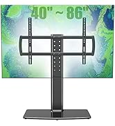 Universal TV Stand/ Base Tabletop TV Stand with Wall Mount for 40 to 86 inch 5 Level Height Adjus...
