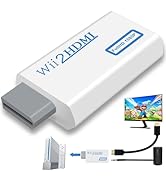 Herfair Wii to HDMI Adapter, Wii to 1080P HDMI Converter with 3.5mm Audio Output, Wii Console to ...