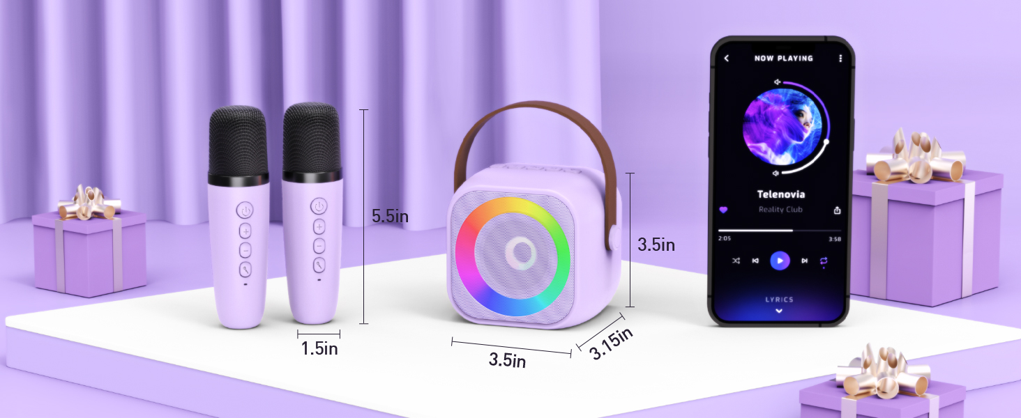 karaoke machine dimension