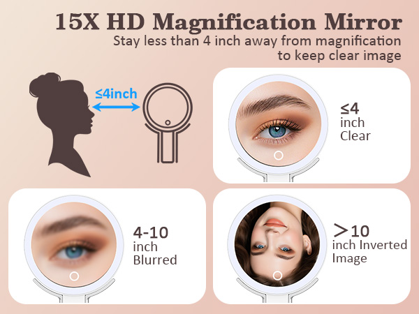magnifying mirror with light