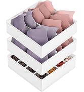 3 Pack Bra Underwear Drawer Organizer Dividers, 26 Cell Fabric Foldable Dresser Closet Organizers...