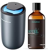 Waterless Diffuser for Essential Oil, Smart Car Air Freshener Diffuser with Diffuser Oil, Fragran...