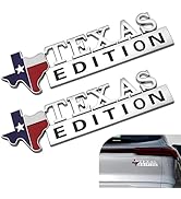 Arwrilt 2 PCS Texas Edition Emblem, 3D Metal Texas Badge Car Decals, State Flag Logo Stickers, Ca...