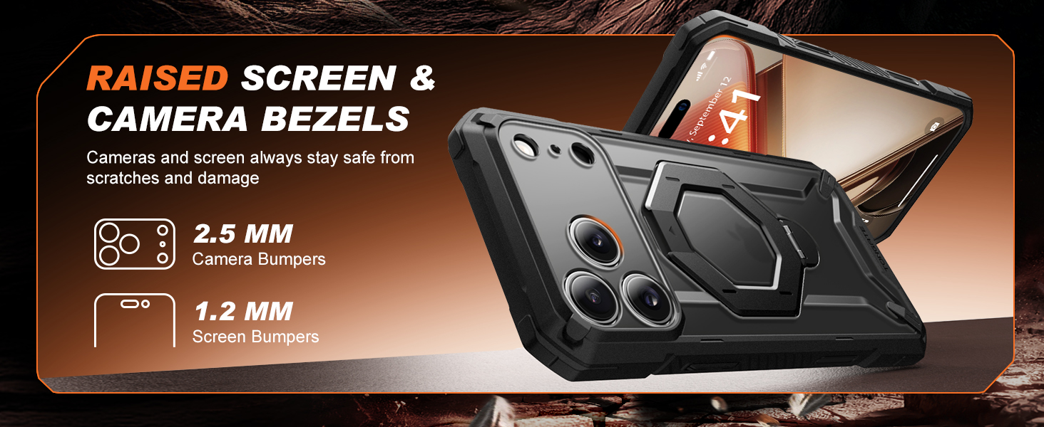 raised screen camera bezels