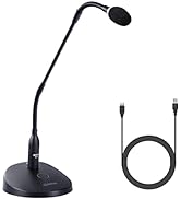 BOYA BY-GM18CU 18" Gooseneck Condenser Microphone with Base USB Podium Microphones for Computer O...