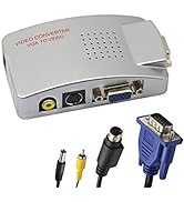 GINTOOYUN VGA to RCA Adapter,Composite VGA to Video,S-Video Converter,for HDTV, Monitors, Laptop,...