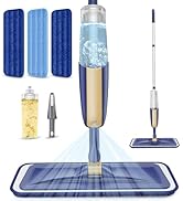 Microfiber Spray Mops for Hardwood Floor Cleaning - MEXERRIS Wet Jet Mops Dry Dust Mop with 3X Wa...