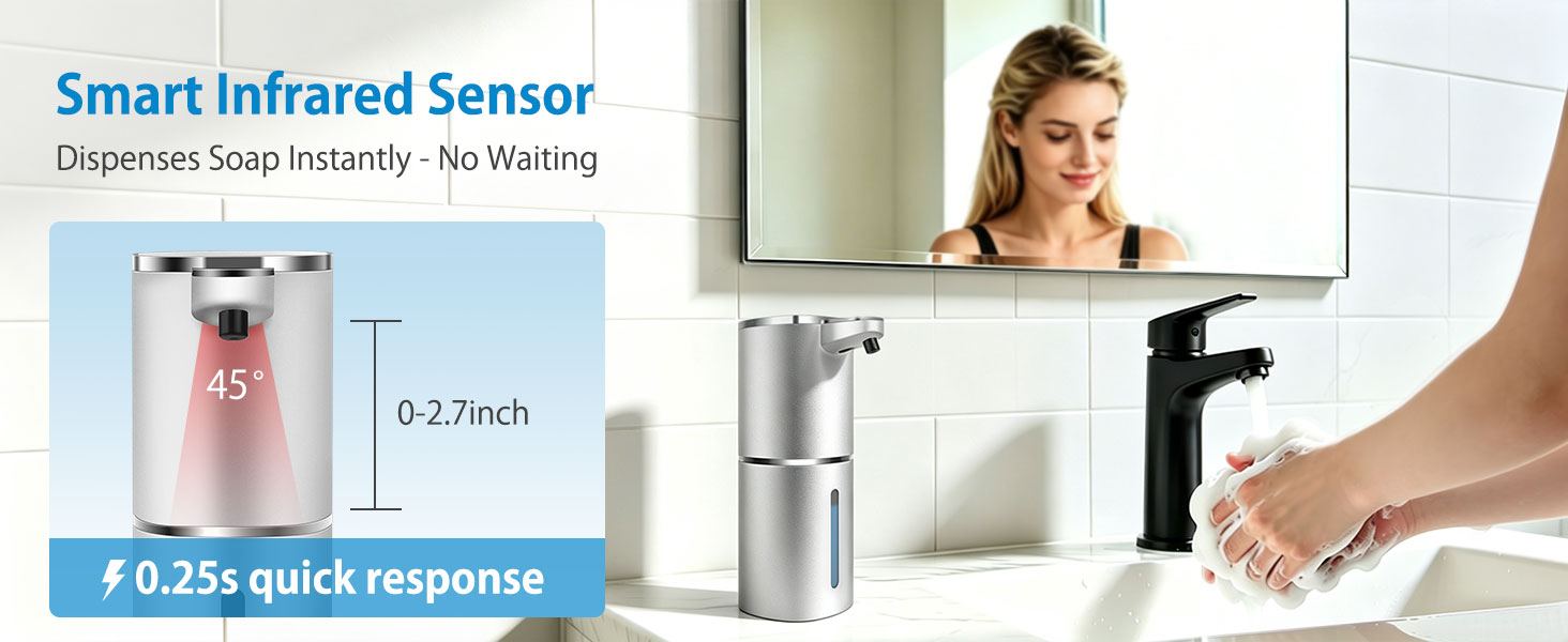 Automatic foaming soap dispenser