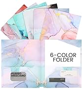 Ddaowanx 6pcs Folders with Pockets, 3 Hole Punched Heavy Duty Binders Folders for 3 Ring Binder,C...