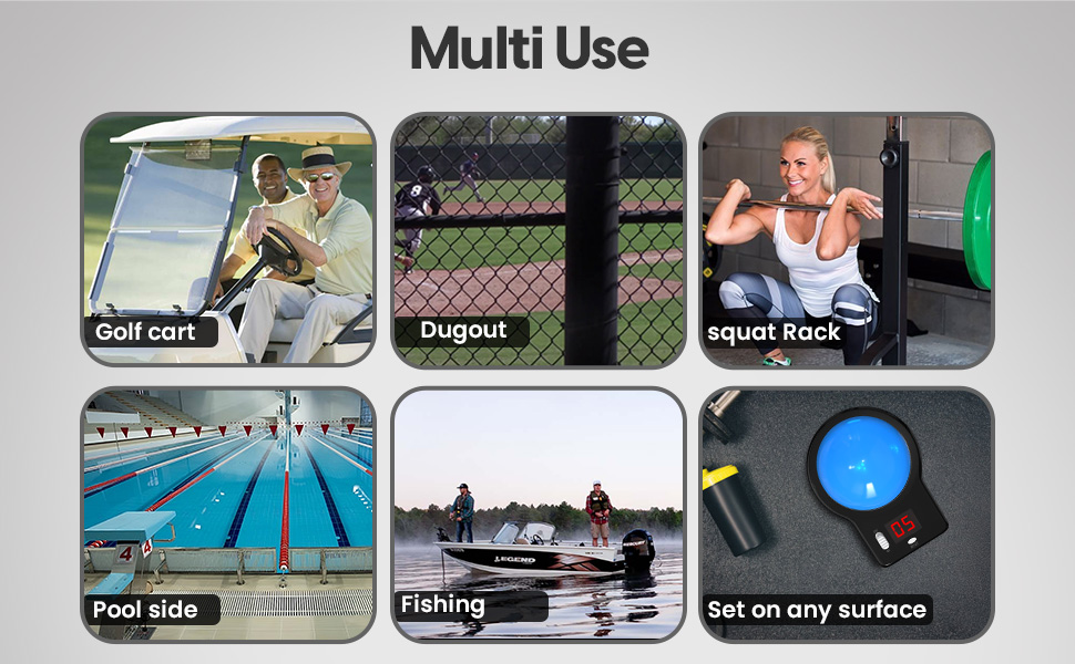 Multi use - golf, baseball, workout, swim and fish