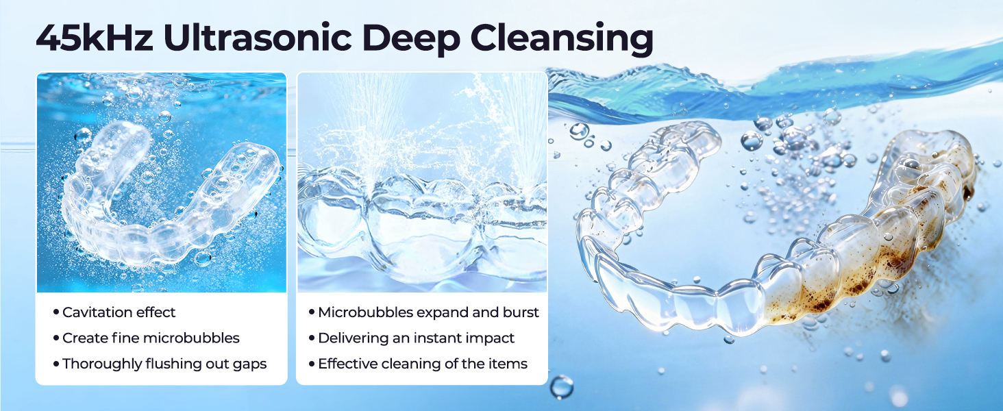 dental pod ultrasonic cleaner for retainers