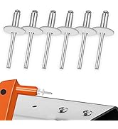 Sunxeke 100pcs Aluminum Large Flange Blind Rivets,3/16" x 1/2", Flange Diameter 5/8" (16 mm), Pop...