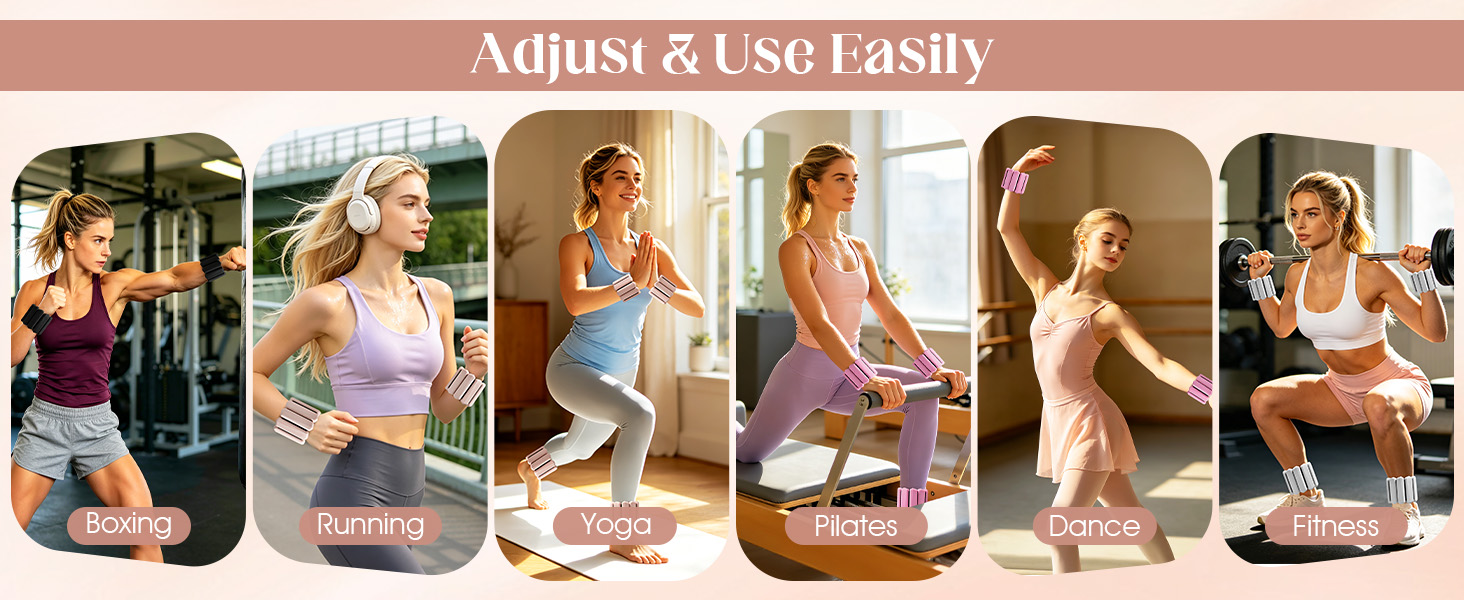 Wrist Weights, 2Pack Adjustable Ankle Weights