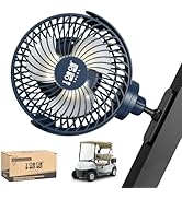 10L0L Magnetic Golf Cart Fan Rechargeable with Flexible Tripod Mount - 8000mAh Battery Operated P...