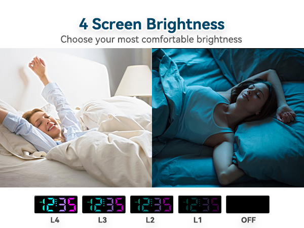 4 levels of screen brightness