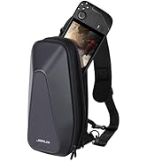 JSAUX Sling Bag for Steam Deck (OLED)/ROG Ally X/ROG Ally, Carrying Case with EVA Hard Shell, Dou...