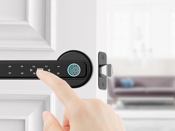 Bedroom smart door lock it features anti-peeping, free passage mode, and silent mode,room smart lock