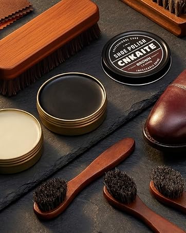 black shoe polish kit