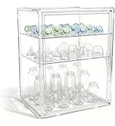 LARGE Baby Bottle Organizer, UPGRADED Bottle Storage Organizer Baby for Countertop Cabinet, Remov...