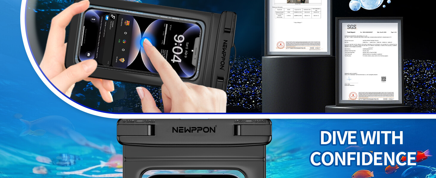 Newppon 6 Pack Waterproof Phone Pouch