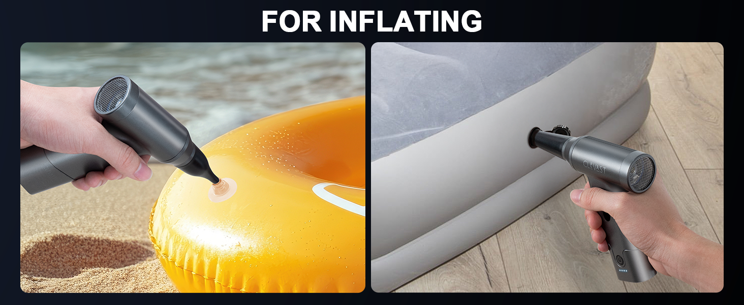 inflating swim ring and mattresses