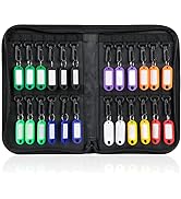 Uniclife Zippered Key Case Organizer Waterproof and Fireproof Key Binder with 24 Hooks and Tags P...