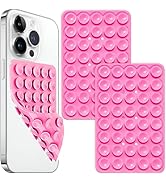 2 PCS Silicone Suction Cup Phone Mount Double Sided, Silicone Suction Phone Case Stand, Hands Fre...