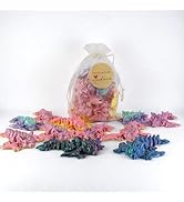 PowerTRC 3D Printed Cute Baby Dragon Wyverns (Pack of 10) – 3 Inch Articulated Desk Toys, Flexibl...