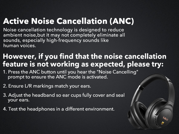 1Mii AI Y8+ Noise Cancelling Headphones Bluetooth 6.0