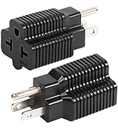 CERRXIAN 4 in 1 15 Amp to 20 Amp Plug Adapter, NEMA 5-15P to 5-15R Adapter,5-15P to 5-20R,5-15P t...