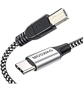 MOSWAG 3.28FT/1M Type C to USB B Cable Nylon Braided USB C Midi Cable Printer Scanner Cord with M...