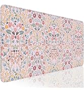 HAOCOO Floral Desk Mat, Cute Desk Pad Mat, Desk Matt for Desktop, Non-Slip Keyboard Mat with Stit...
