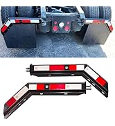 GaeaAuto Black Angled Spring Loaded Mud Flap Hanger Bracket Mudflap Holder Set 1-1/8" Bolt Spacin...