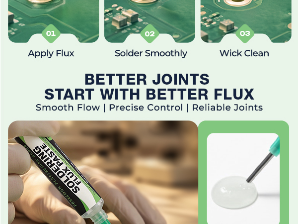 Solder Flux Paste Desoldering Wick No Clean Rosin Handy Flux Syringe Solder Wick Braid