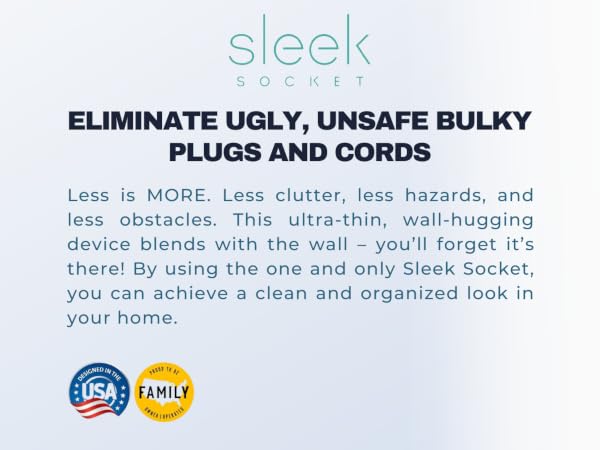 flat plug power cord extension toddler socket extension cord sleek socket surge protector
