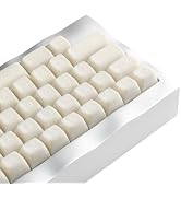 ULTRAEQUIP White Jade Keycaps, 160 Keys Double Shot PBT Keycaps RSA Profile, Translucent Shine Th...
