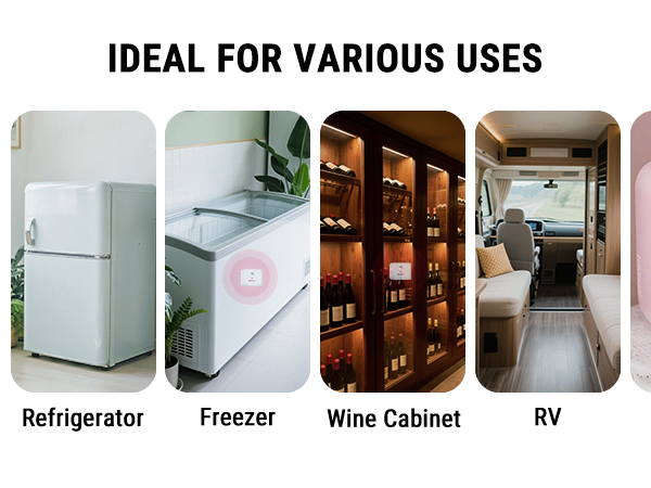 freezer alarm for home use including fridge, freezer, wine cooler, and RV fridge