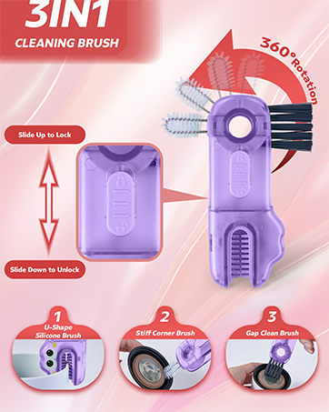 3 in 1 bottle cleaning brush