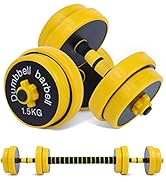 Nice C Dumbbell Set, Weights Adjustable Barbell Pair, Home Weights 2-in-1 set, 22-33-44-55-66-88 ...