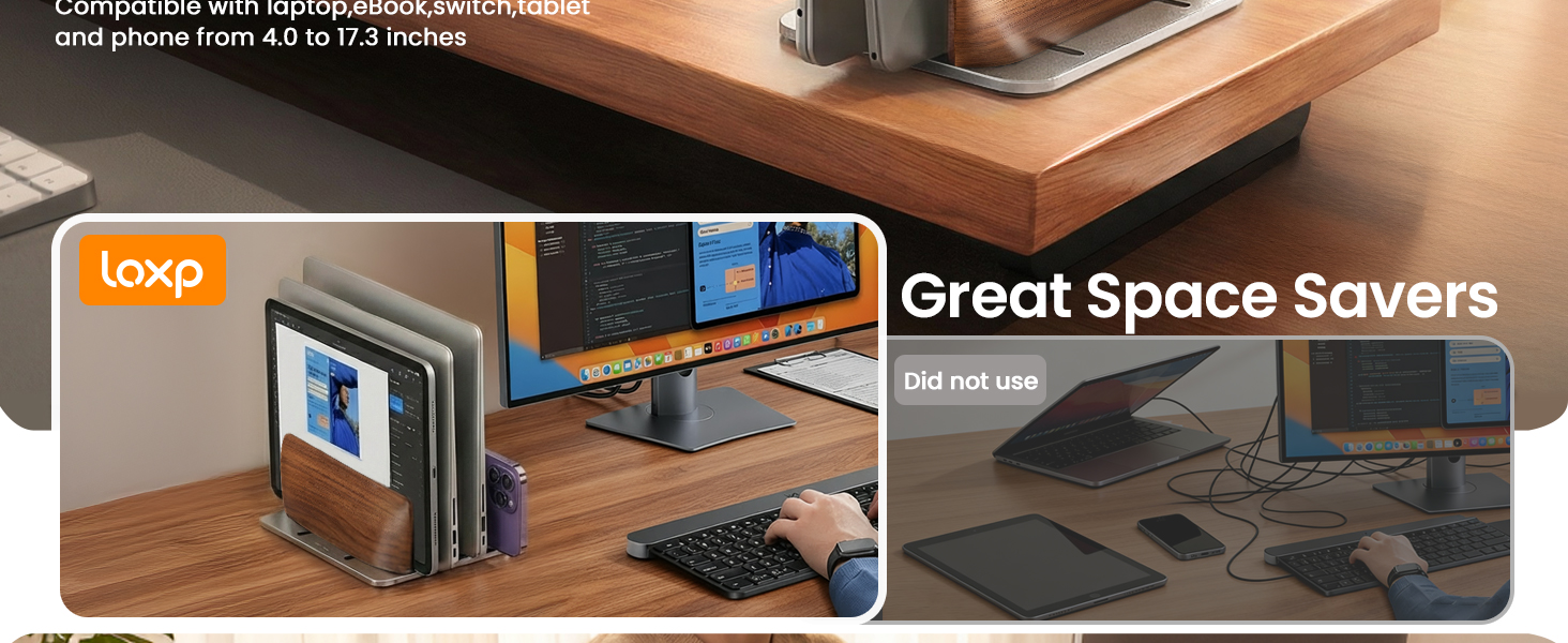 Vertical Laptop Stand Holder for Desk Compatible with MacBook Pro Desktop office accessories