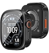 KUVPIUS Ultra-thin Luxury Metal Watch Case, Screen Protector for Apple Watch Ultra 2/3, Built-in ...